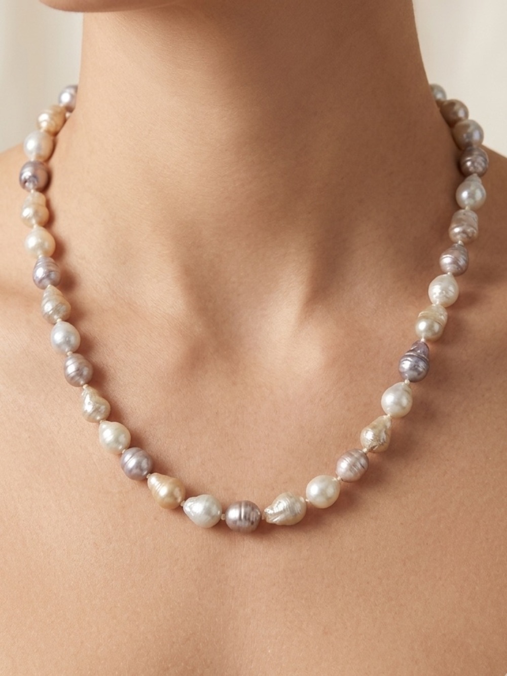 Lucas Lameth LUC 925 CN Sterling Silver
Baroque Pearl Chunky Women’s Necklace - Picture 2 of 8